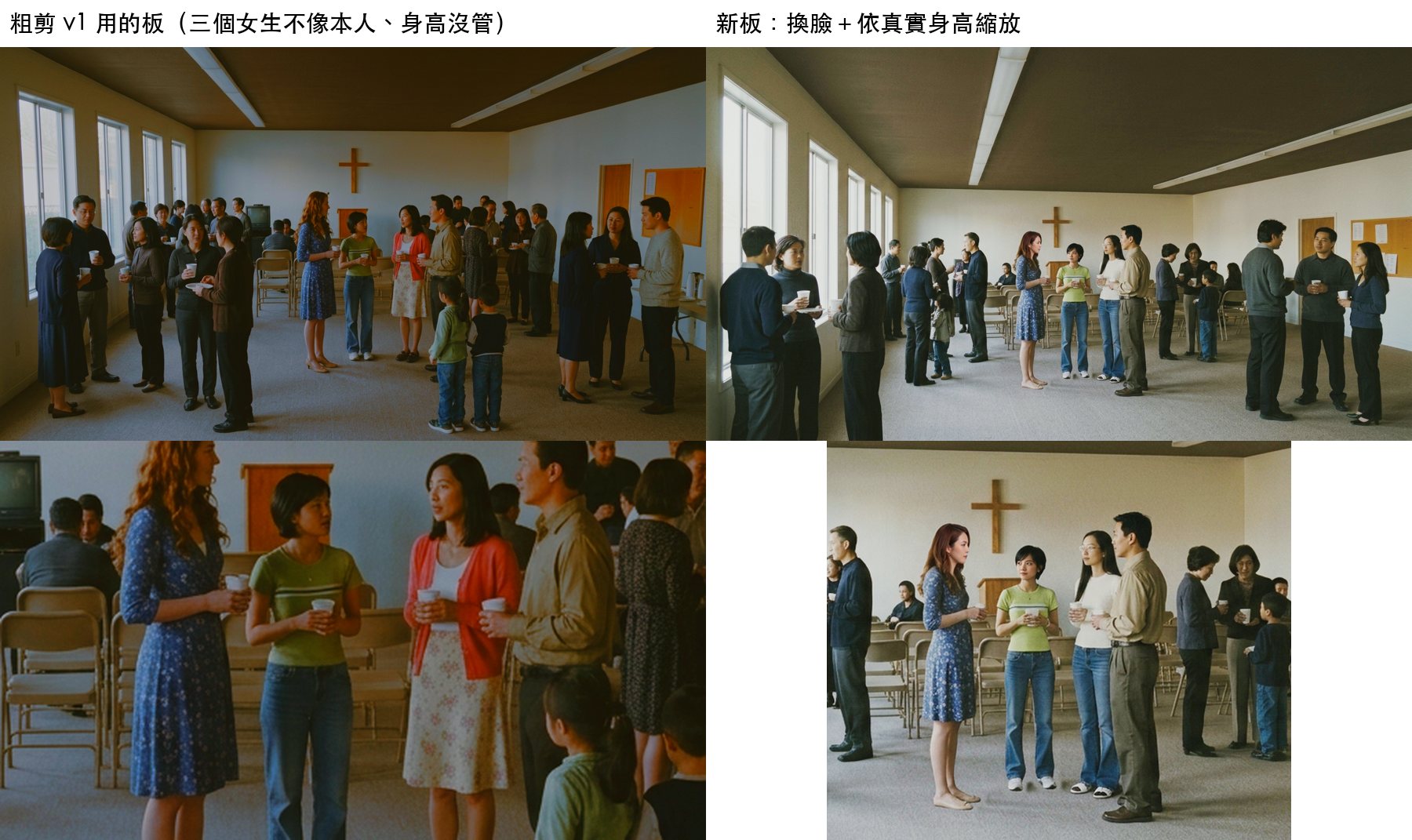 K1 遠景的板：粗剪 v1 用的版本 vs 新版